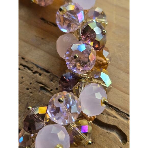 Vintage Ali Kahn New York Ribbon Rope Crystal Beaded Adjustable Necklace, 18" - Picture 6 of 9